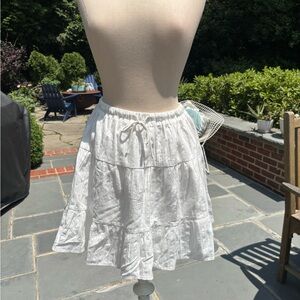 Sabo skirt White Tiered Skirt